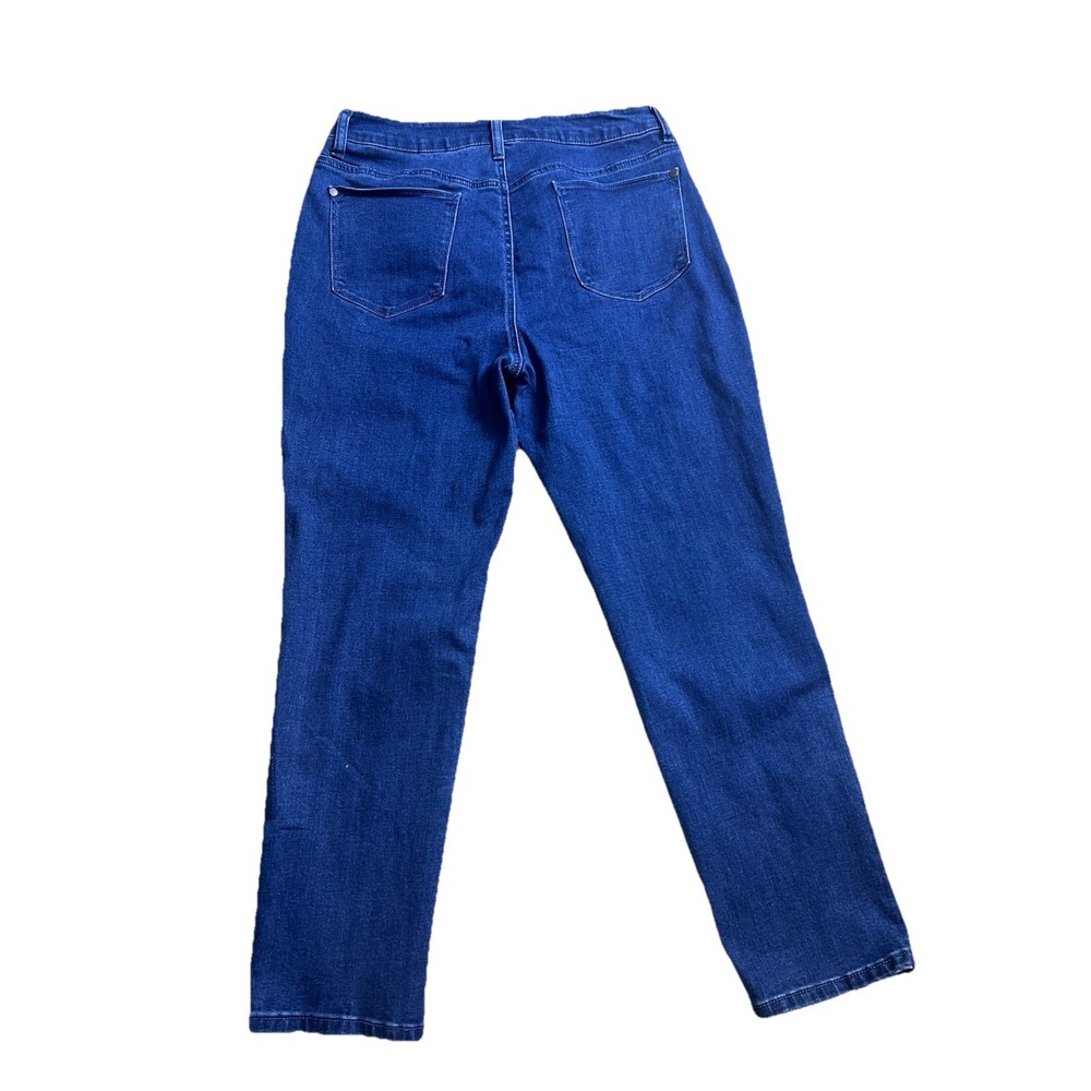 Chico's 1 Womens US Medium Girlfriend Slim‎ Leg Ankle Jeans Perfect Stretch Blue - Picture 2 of 8